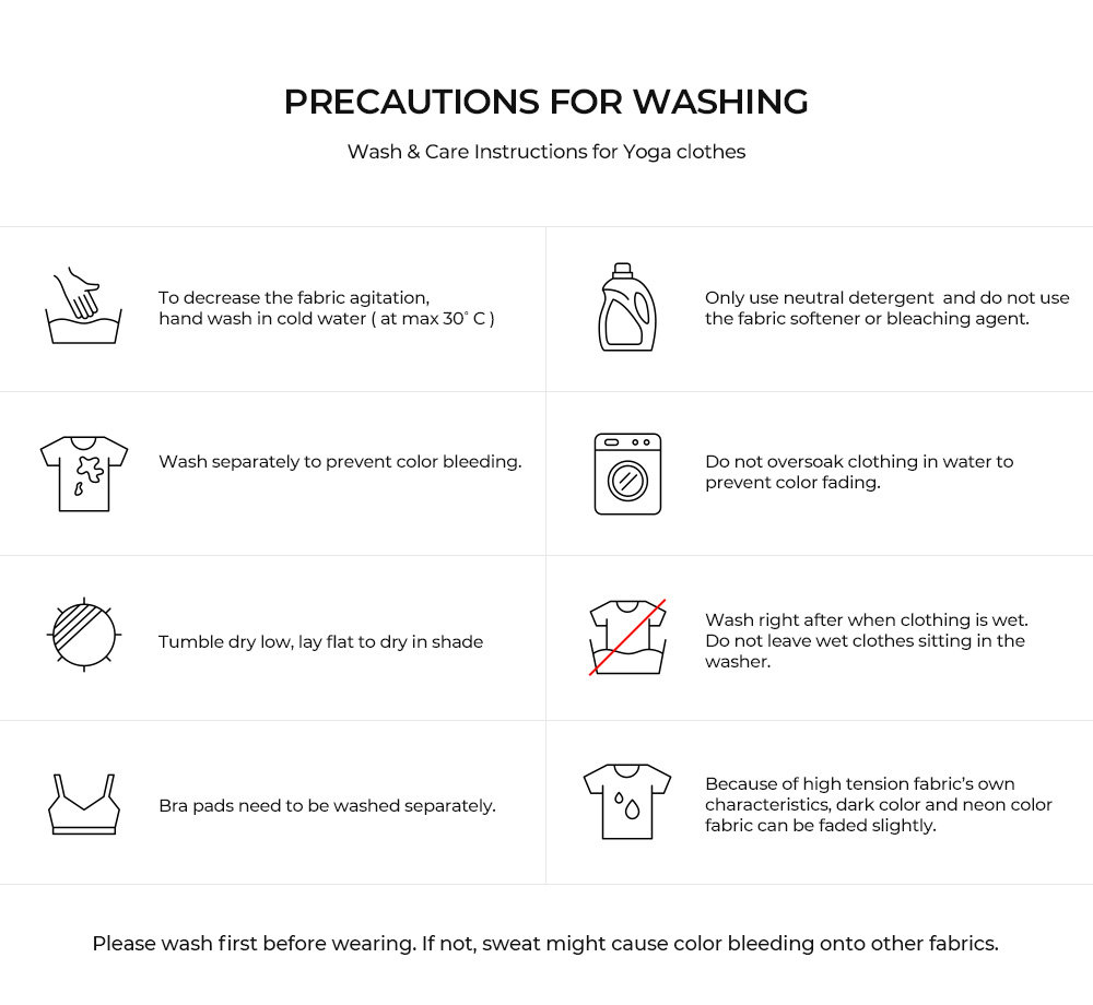 precautions for washing notice image