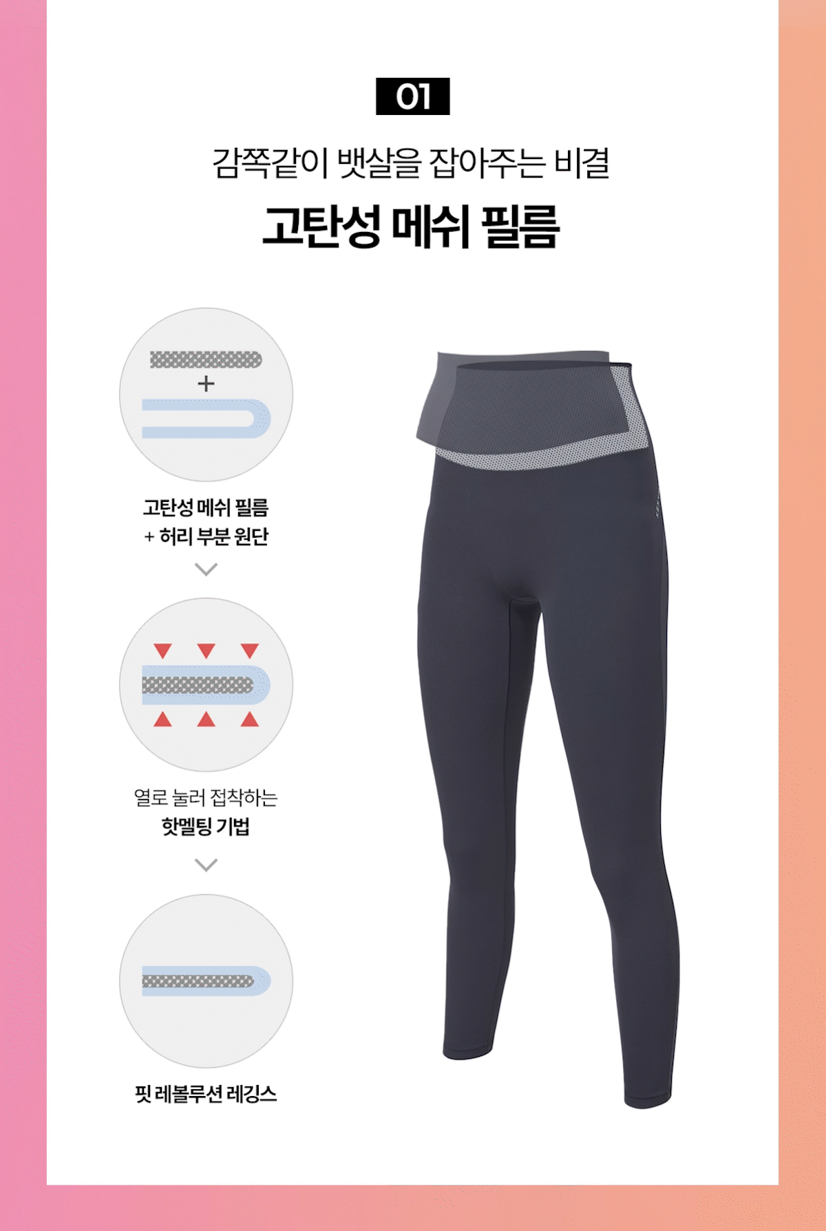 어나더라벨 핏 레볼루션 레깅스 블랙 상세 이미지 18