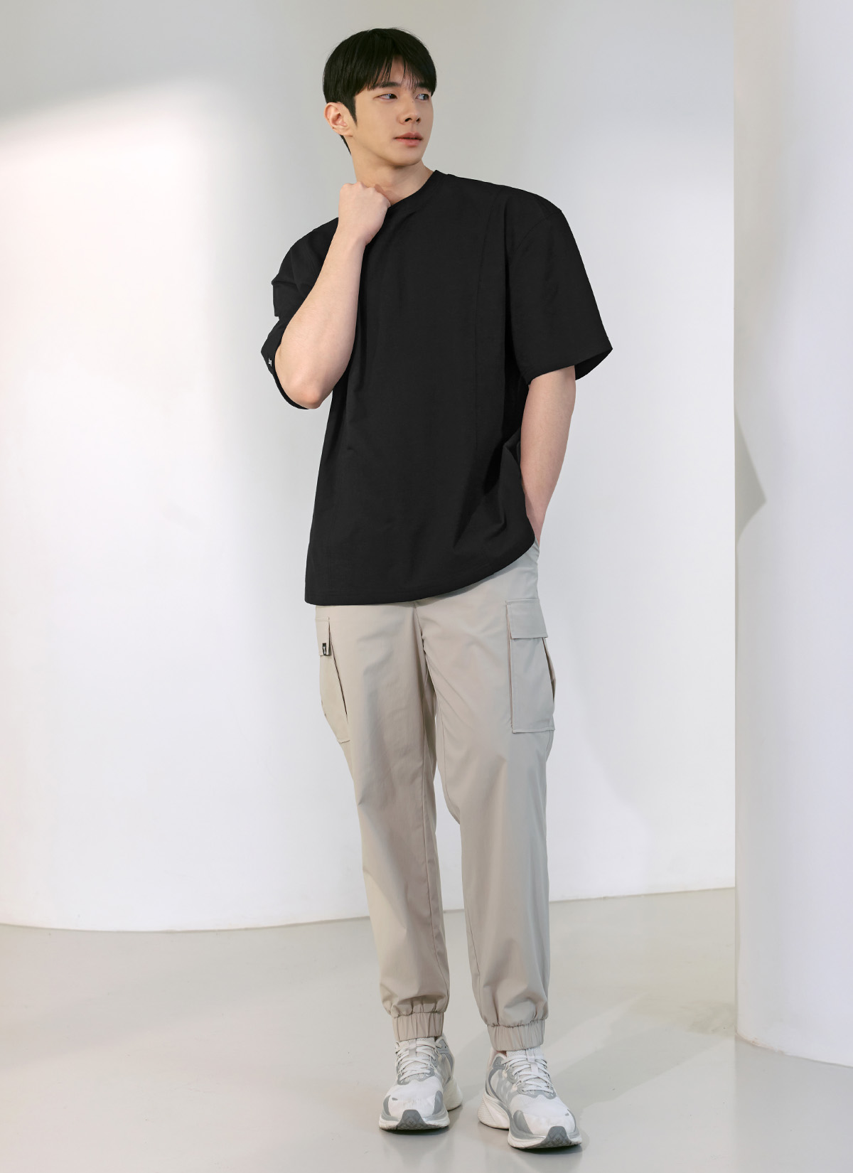 엘라스틱 루즈핏 카고 조거팬츠 상세 이미지 15