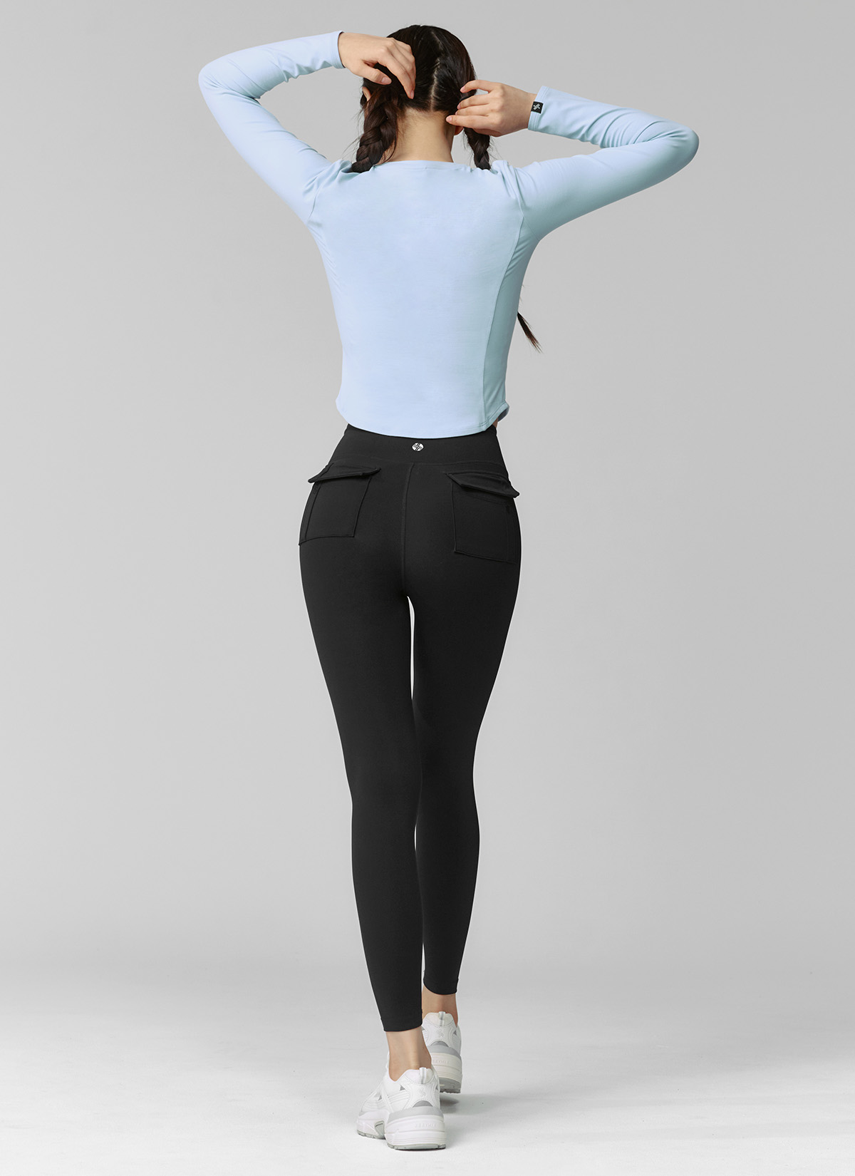 블랙라벨 시그니처 360N 힙포켓 레깅스 블랙 상세 이미지 7