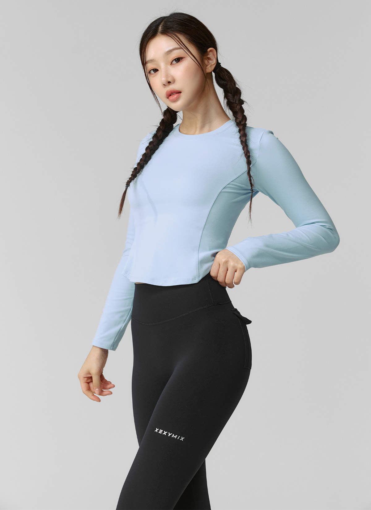 블랙라벨 시그니처 360N 힙포켓 레깅스 블랙 상세 이미지 9