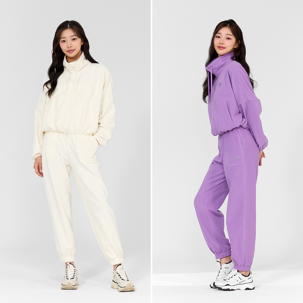 라이트 플리스 하이넥 집업 블랙 상세 이미지 22