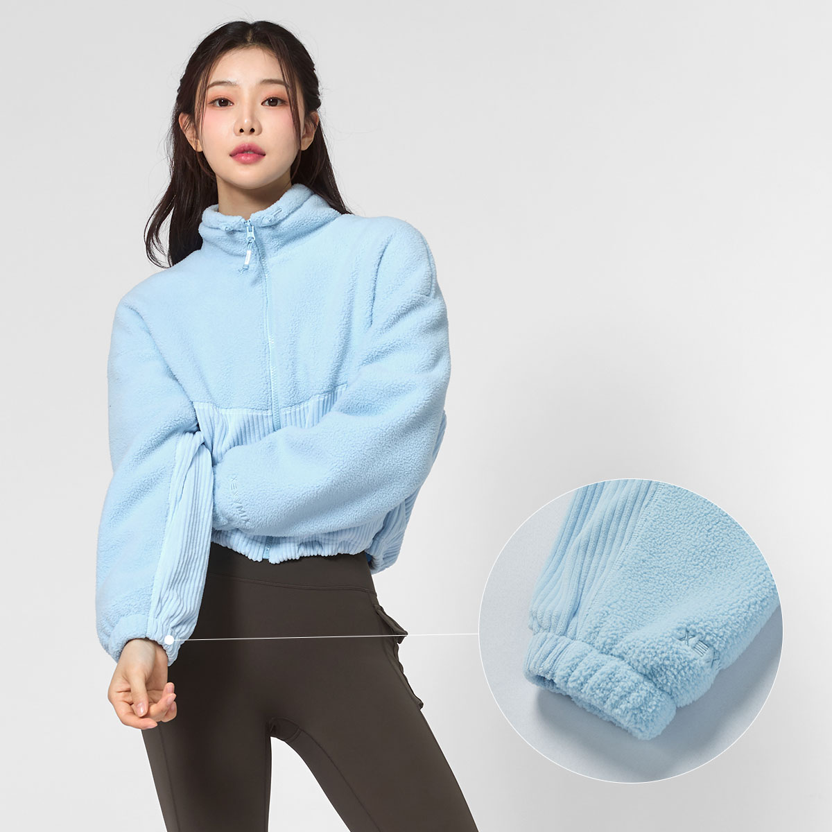 코듀로이 앤 플리스 집업 자켓 라임젤리 상세 이미지 27