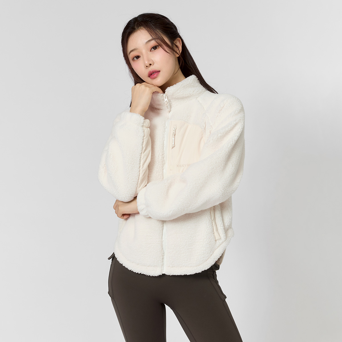 우븐 패치 플리스 집업 자켓 블랙 상세 이미지 31
