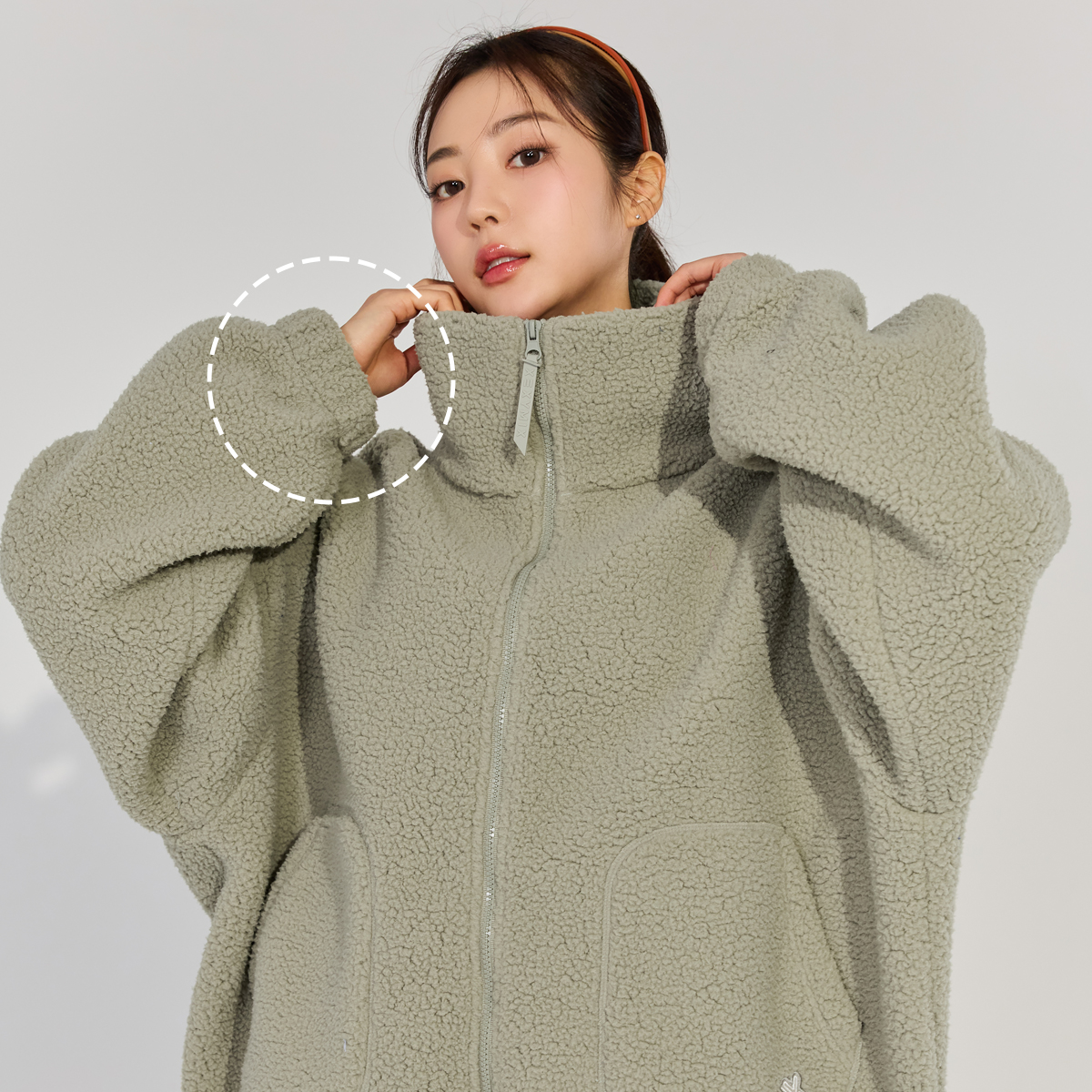 쉐르파 하이넥 점퍼 페일오렌지 상세 이미지 19