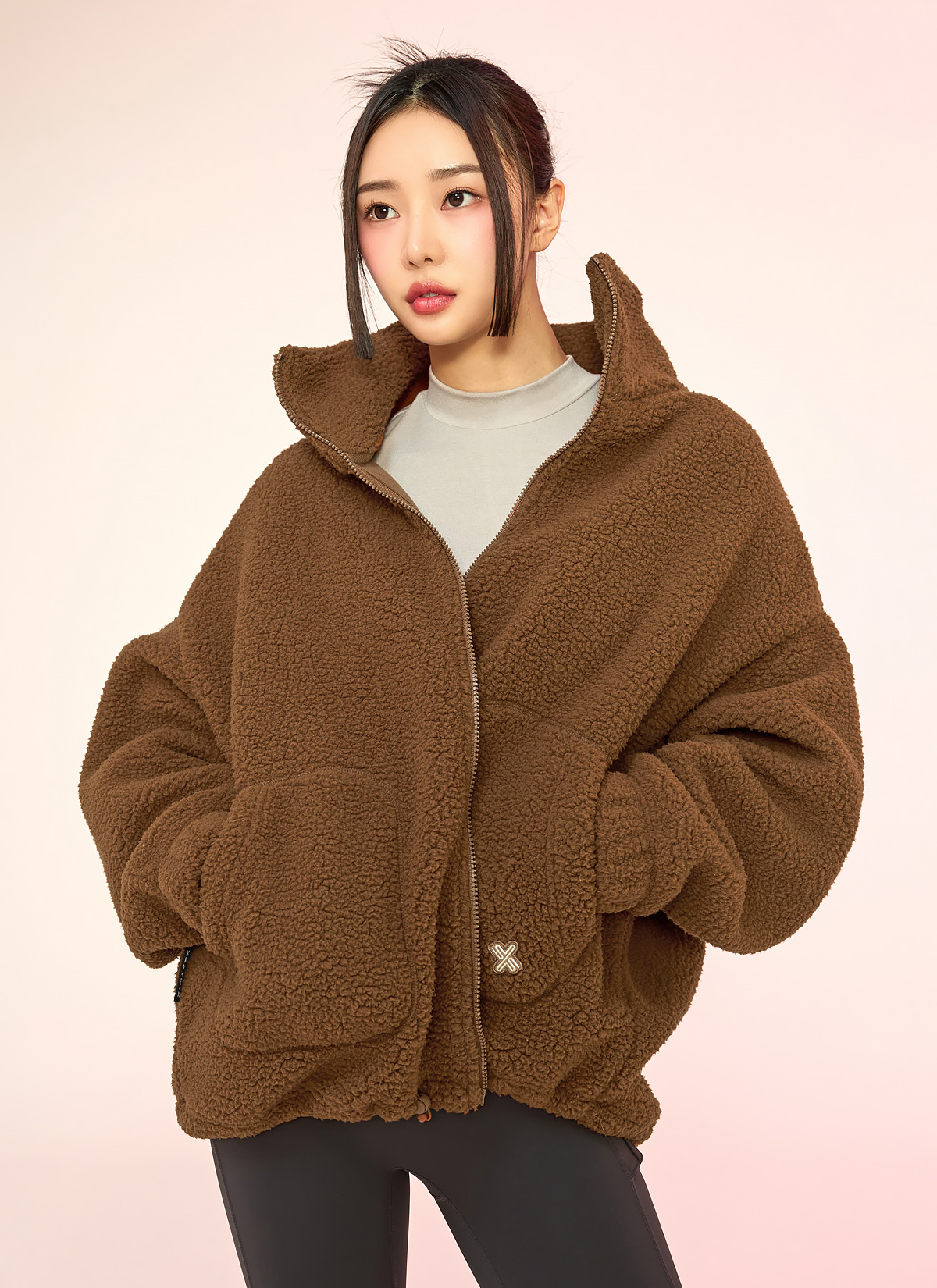 쉐르파 하이넥 점퍼 페일오렌지 상세 이미지 9