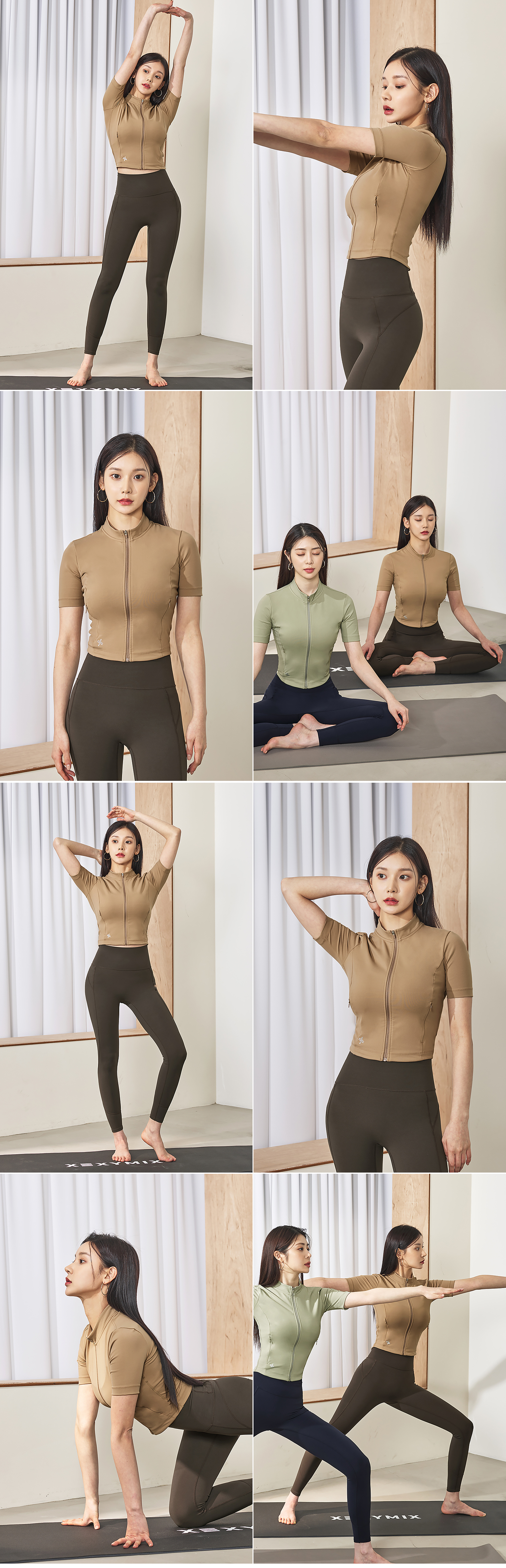 슬림핏 크롭 반팔 집업자켓 상세 이미지 7