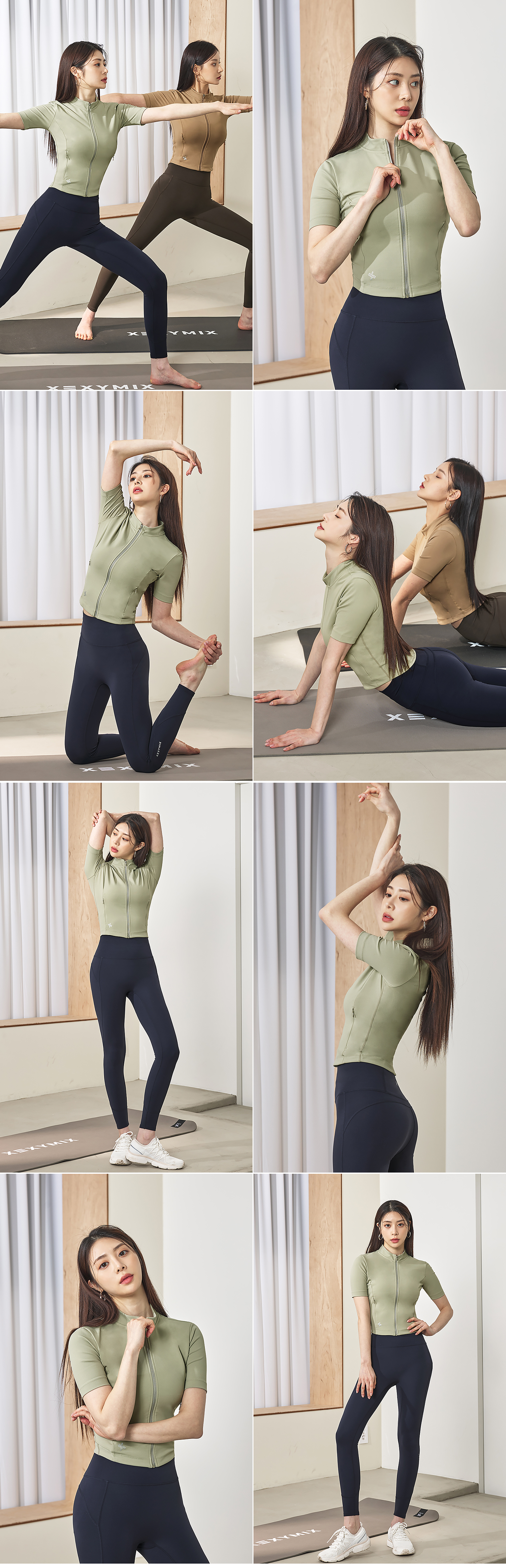 슬림핏 크롭 반팔 집업자켓 상세 이미지 9