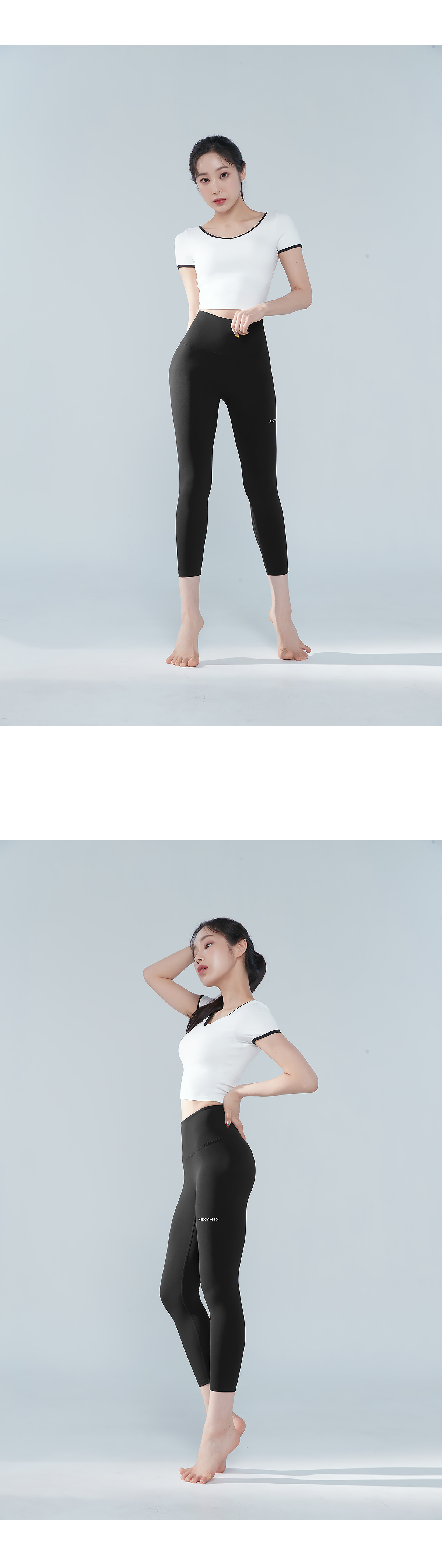 블랙라벨 시그니처 360N 8.5부 레깅스 블랙 상세 이미지 45