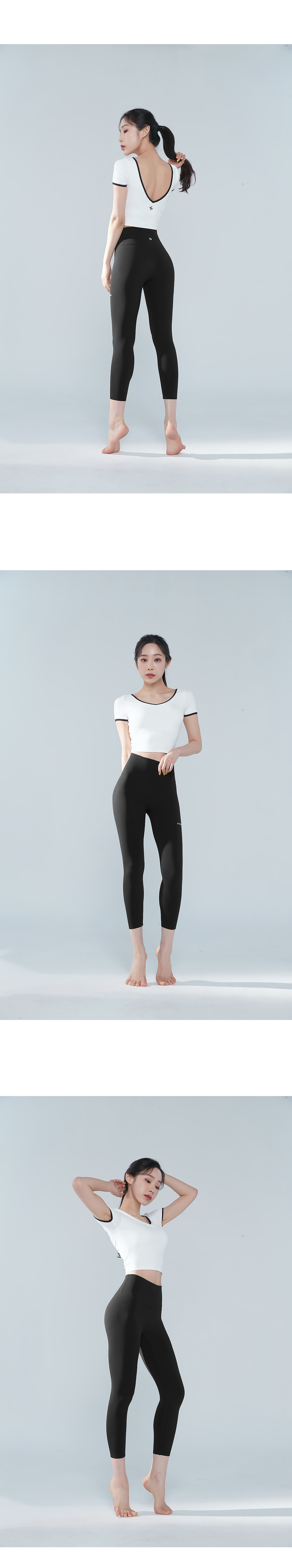 블랙라벨 시그니처 360N 8.5부 레깅스 블랙 상세 이미지 46