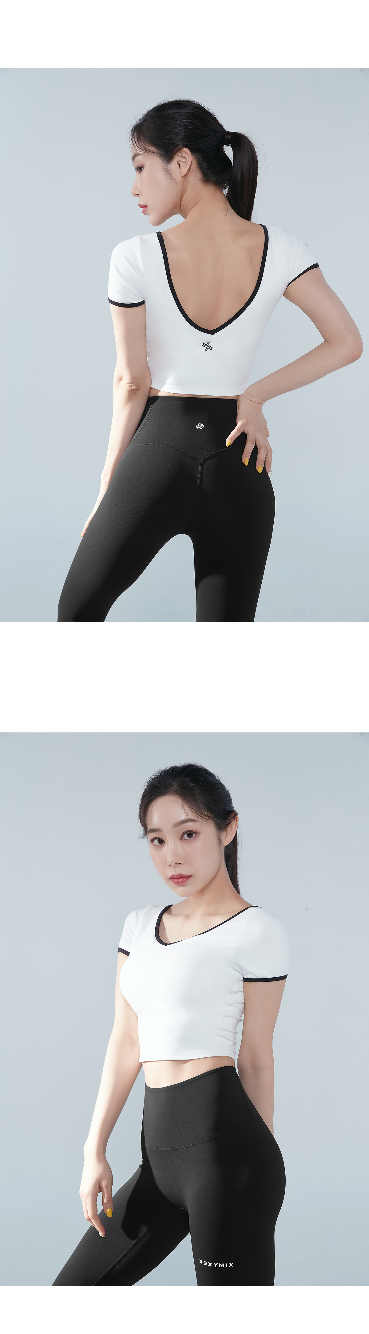 블랙라벨 시그니처 360N 8.5부 레깅스 블랙 상세 이미지 47