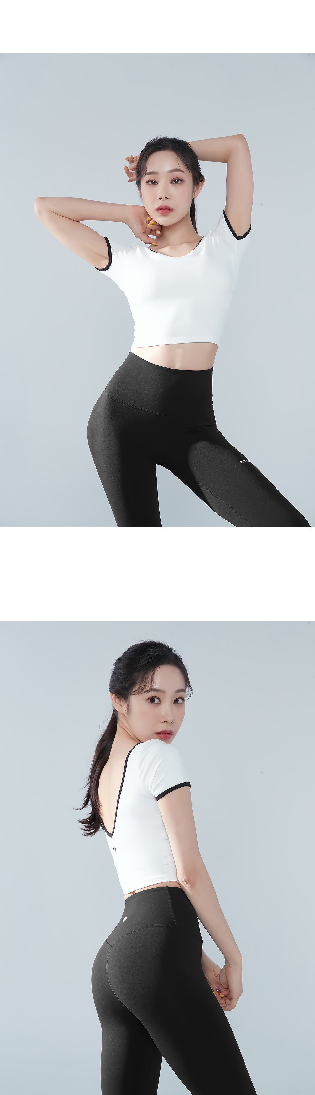 블랙라벨 시그니처 360N 8.5부 레깅스 블랙 상세 이미지 48