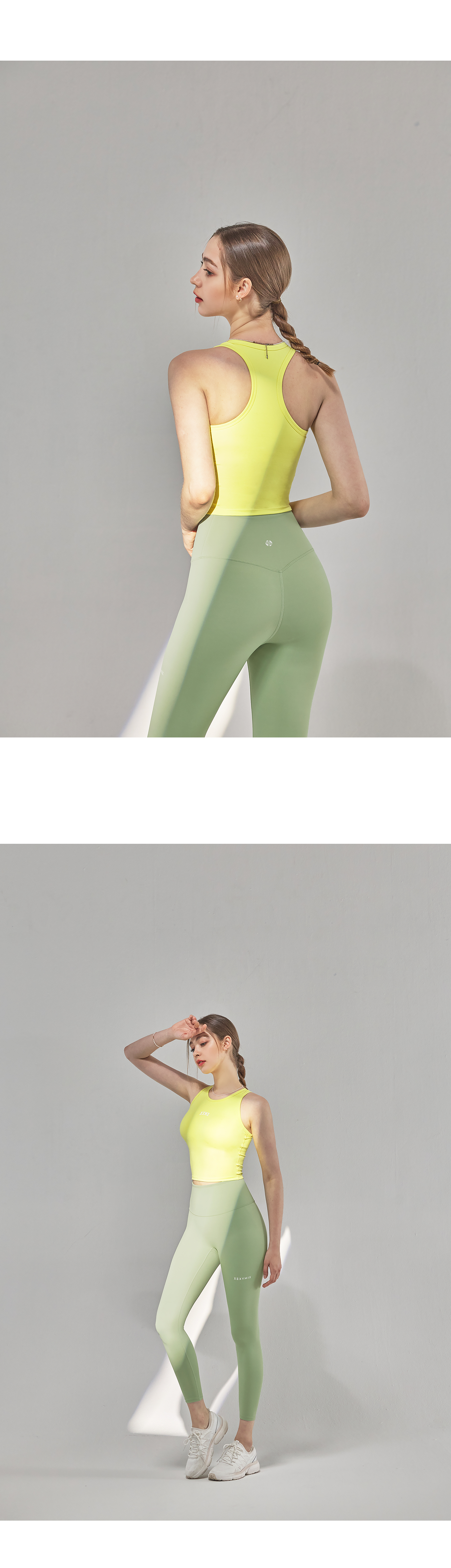 블랙라벨 시그니처 360N 8.5부 레깅스 세이지그린 상세 이미지 25