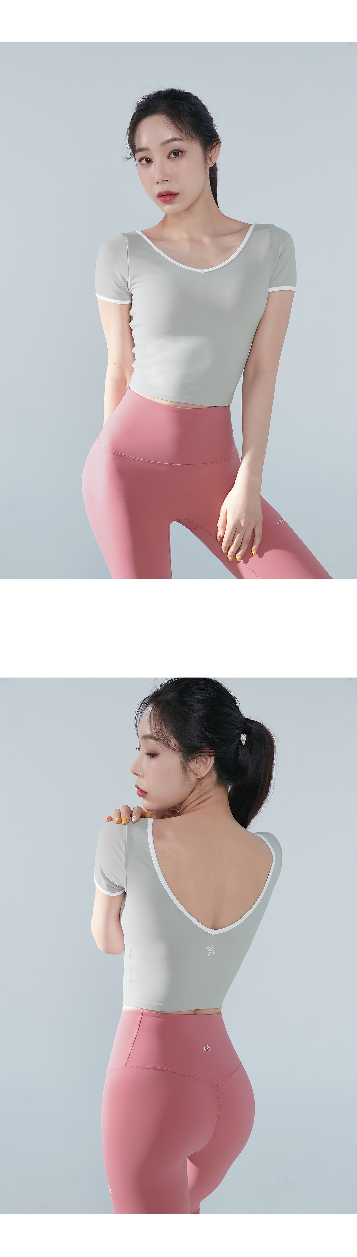 블랙라벨 시그니처 360N 8.5부 레깅스 모브핑크 상세 이미지 39