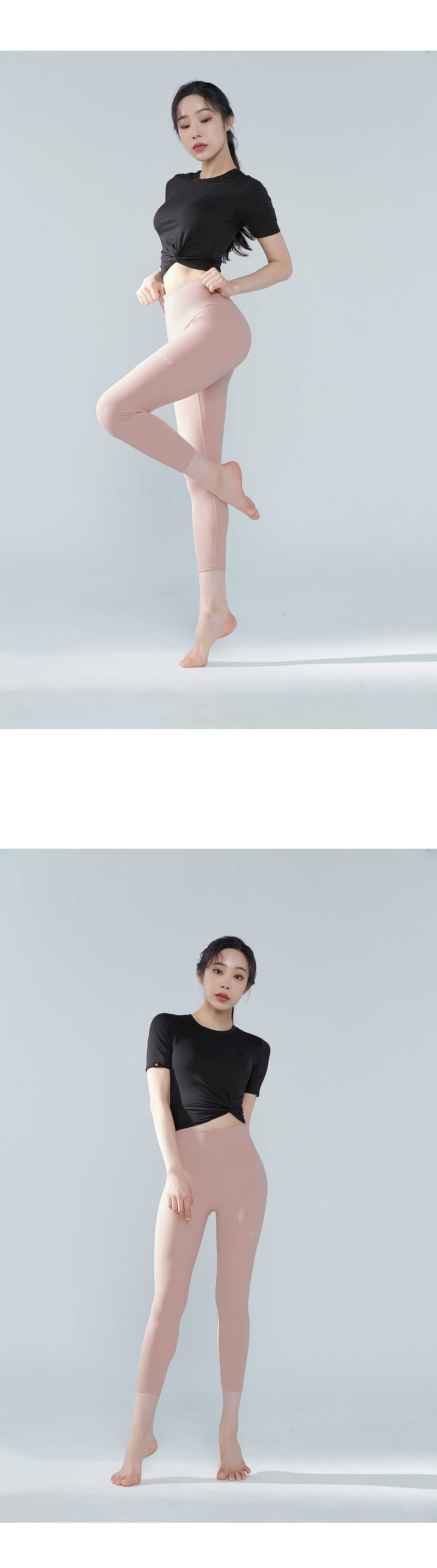 블랙라벨 시그니처 360N 8.5부 레깅스 페일핑크 상세 이미지 31