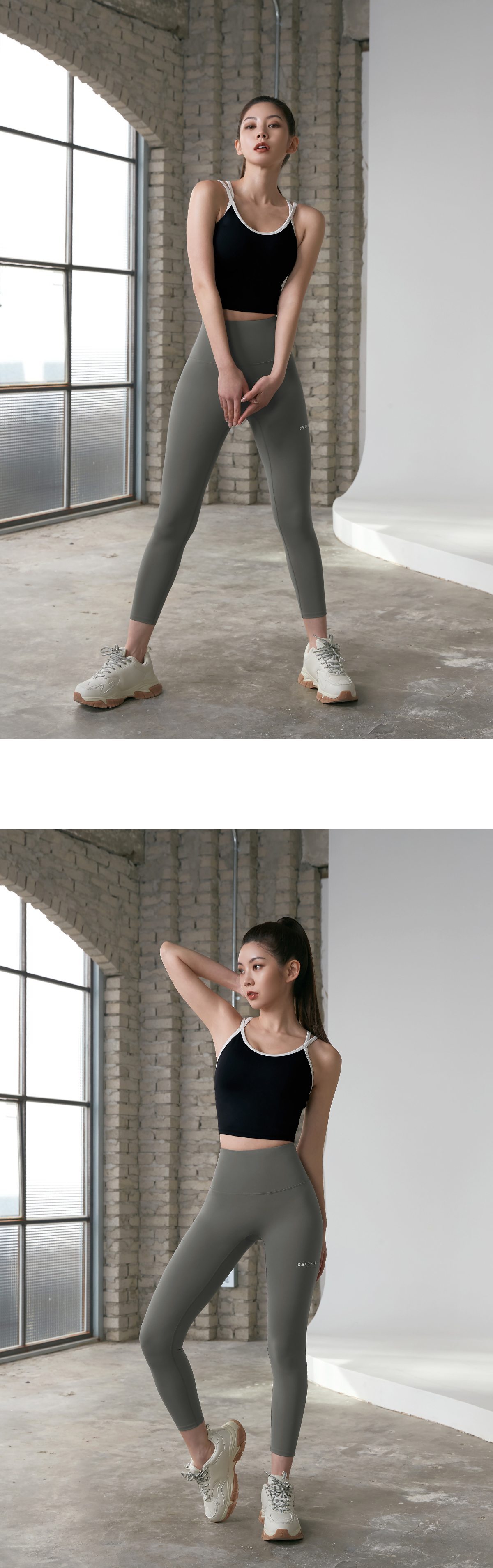 블랙라벨 시그니처 360N 8.5부 레깅스 애쉬무드 상세 이미지 33