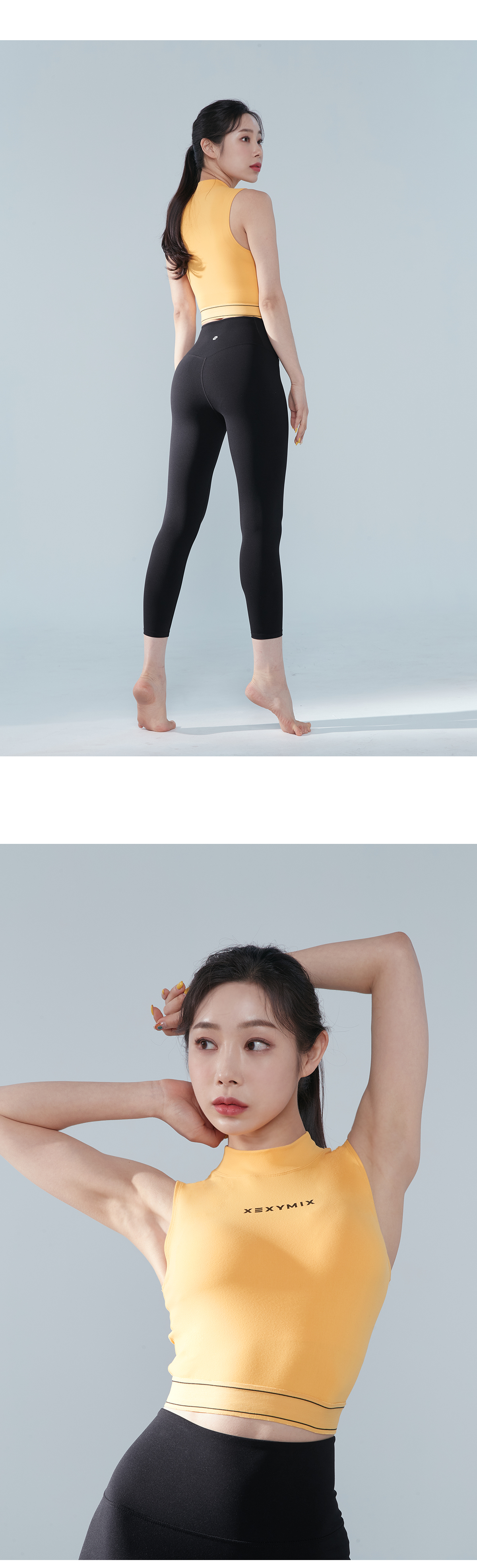 블랙라벨 시그니처 360N 8.5부 레깅스 블랙 상세 이미지 53