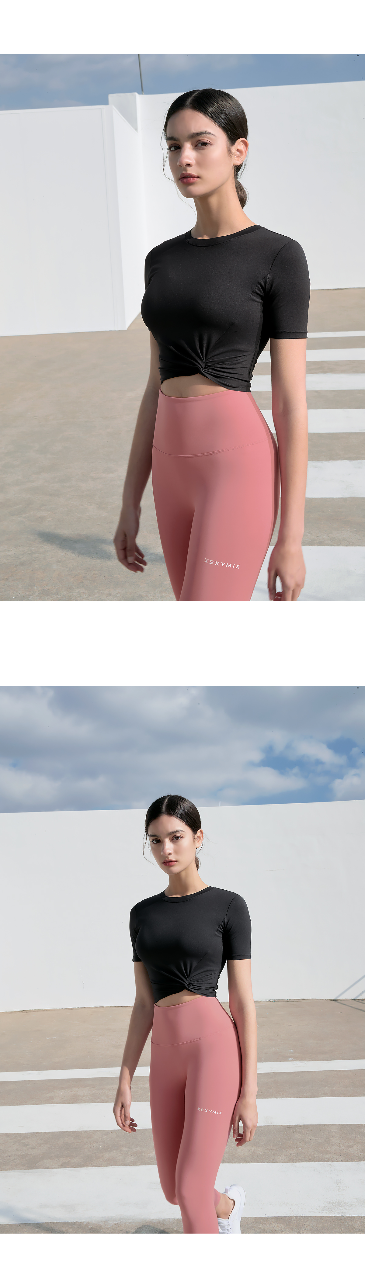 블랙라벨 시그니처 360N 8.5부 레깅스 모브핑크 상세 이미지 28