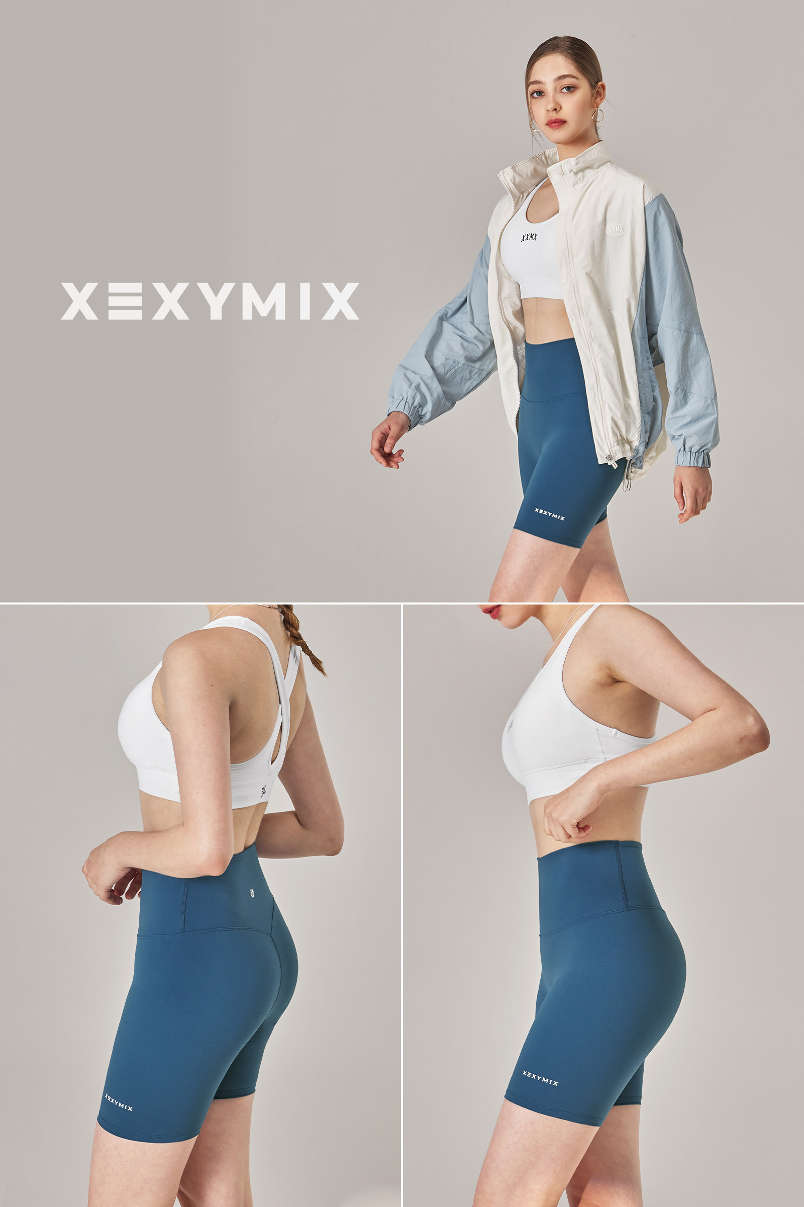 블랙라벨 시그니처 360N 레깅스 3.5부 트와일라잇블루 상세 이미지 15