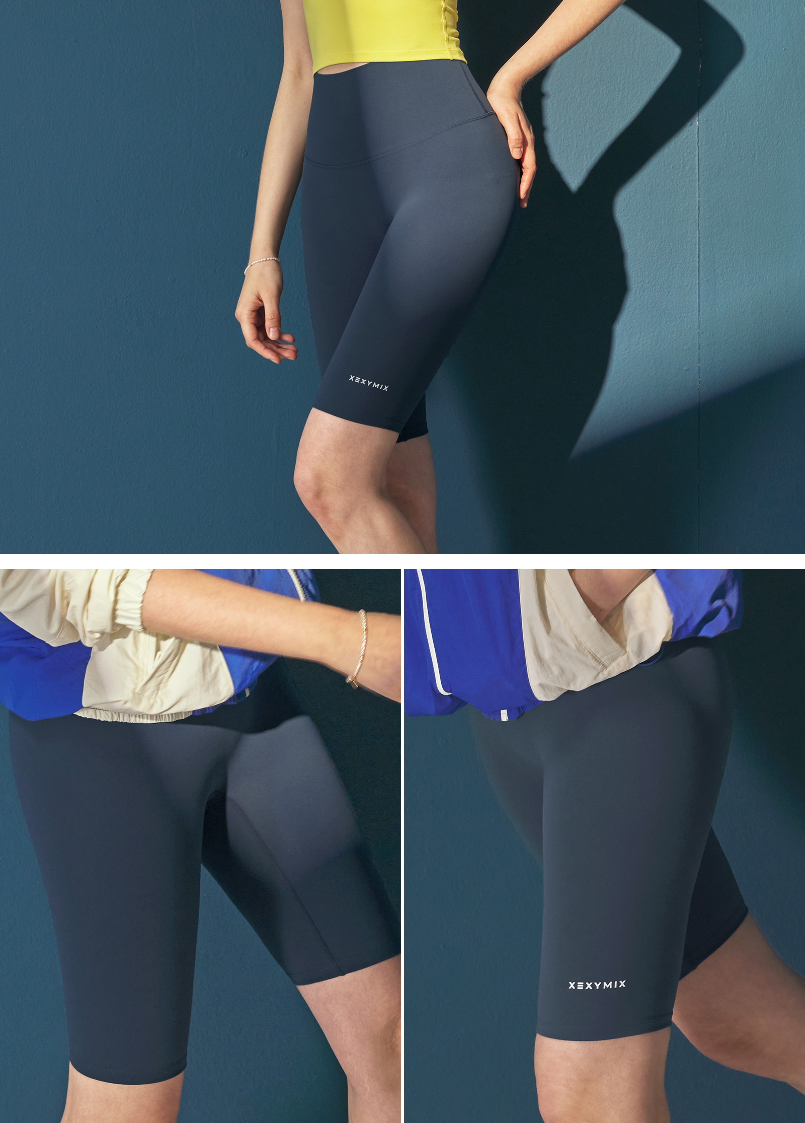 블랙라벨 시그니처 360N 레깅스 4.5부 문네이비 상세 이미지 15